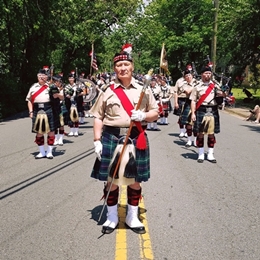 Band on parade front view